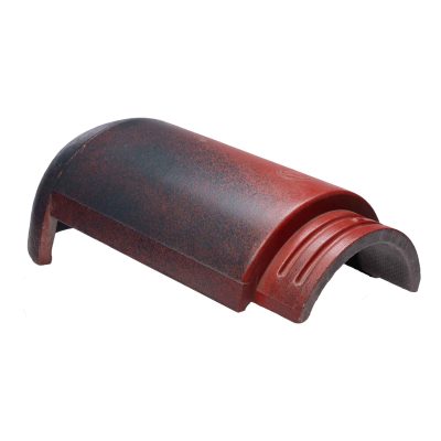 Ngói cuối mái màu đỏ xám